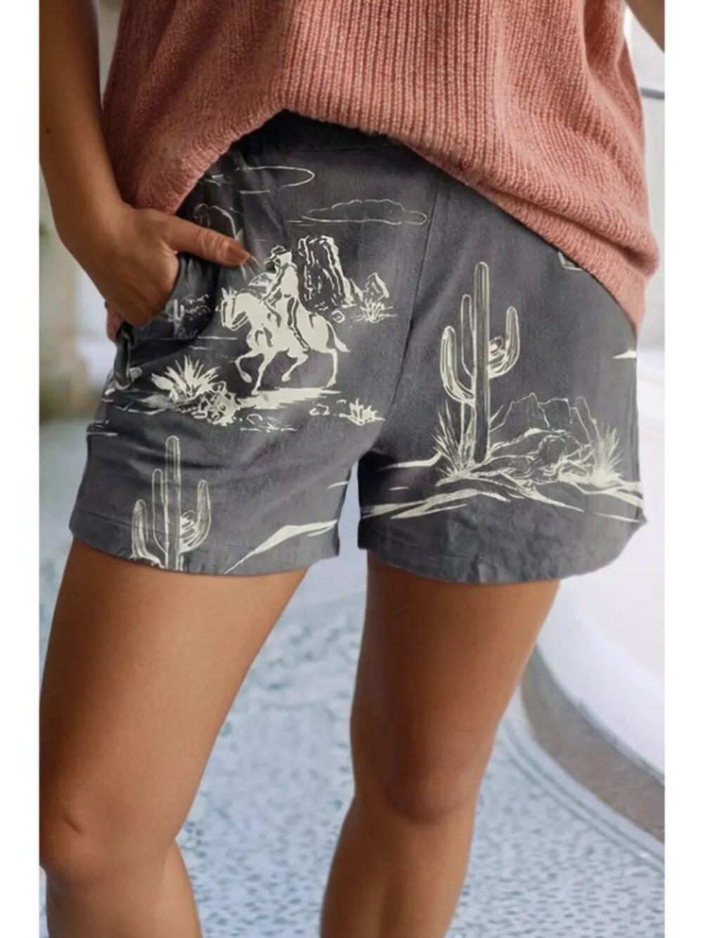 Western Shift Pocket Denim Shorts NEW